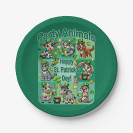 Prettig St. Patrick's Day en Schattige "Feestbeest Papieren Bordje