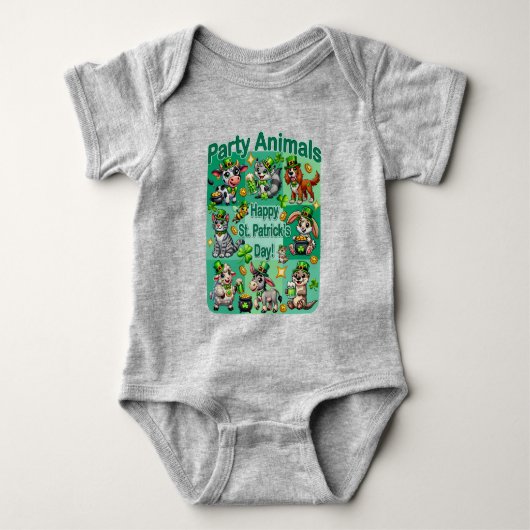Prettig St. Patrick's Day en Schattige "Feestbeest Romper (Voorkant)