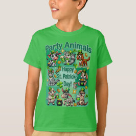 Prettig St. Patrick's Day en schattige "Feestbeest T-shirt