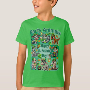 Prettig St. Patrick's Day en schattige "Feestbeest T-shirt