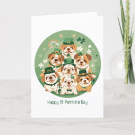 Prettig St. Patrick's Day Engelse Bulldogs Feestdagen Kaart