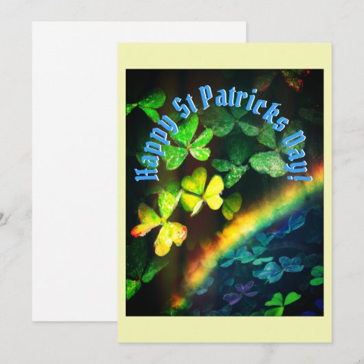 Prettig St. Patrick's Day Feestdagenkaart (Voorkant / Achterkant)
