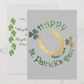 Prettig St. Patrick's Day Feestdagenkaart (Voorkant / Achterkant)