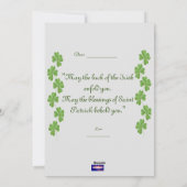 Prettig St. Patrick's Day Feestdagenkaart (Achterkant)