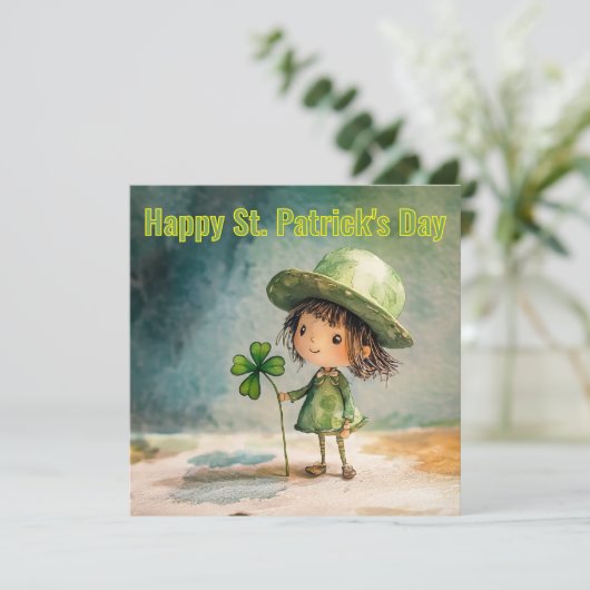 Prettig St. Patrick's Day Feestdagenkaart (Staand voorkant)