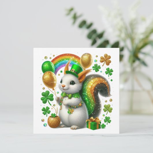 Prettig St. Patrick's Day  Feestdagenkaart (Staand voorkant)