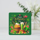 Prettig St. Patrick's Day Feestelijke Viering Kaart (Staand voorkant)