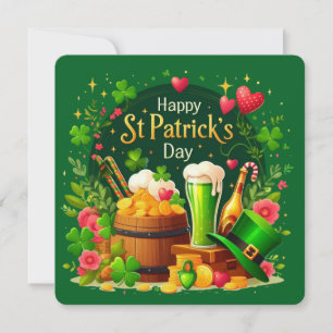 Prettig St. Patrick's Day Feestelijke Viering Kaart