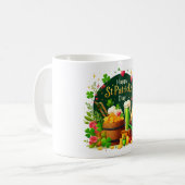 Prettig St. Patrick's Day Feestelijke Viering Koffiemok (Voorkant links)