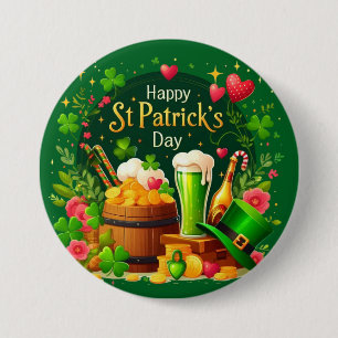 Prettig St. Patrick's Day Feestelijke Viering Ronde Button 7,6 Cm