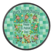 Prettig St. Patrick's Day "Feestkabouters" Hockey Puck (Voorkant)