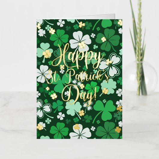 Prettig St. Patrick's Day Folie Wenskaart (Voorkant)