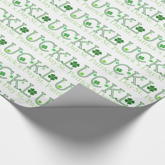 Prettig St. Patrick's Day Geluk Cadeaupapier (Hoek)