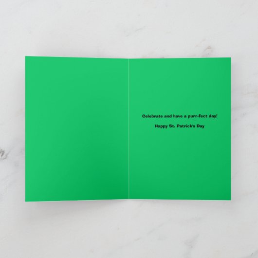 Prettig St. Patrick's Day Grappige Kat Met Bier Feestdagen Kaart (Binnen)