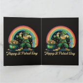 Prettig St. Patrick's Day Grappige Leprechaun Bedankkaart (Binnen)