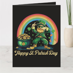 Prettig St. Patrick's Day Grappige Leprechaun Bedankkaart