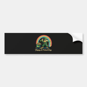 Prettig St. Patrick's Day Grappige Leprechaun Bumpersticker