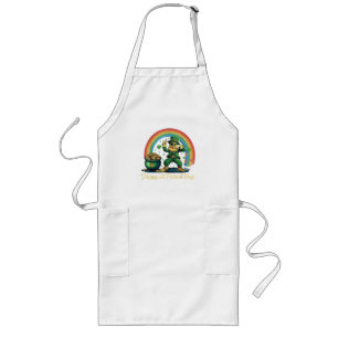 Prettig St. Patrick's Day Grappige Leprechaun Lang Schort