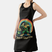 Prettig St. Patrick's Day Grappige Leprechaun Schort (Insitu)