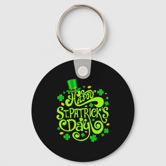 Prettig St. Patrick's Day grappige shamrock Ierse Sleutelhanger (Voorkant)