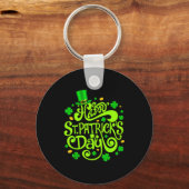 Prettig St. Patrick's Day grappige shamrock Ierse Sleutelhanger (Voorkant)