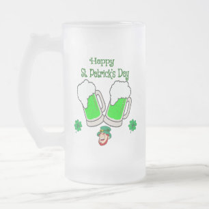 Prettig St. Patrick's Day, Groene Bier Matglas Bierpul