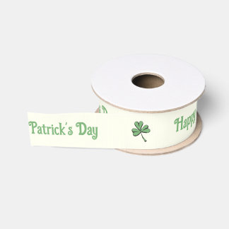 Prettig St. Patrick's Day Groene Shamrock Grosgrain Lint