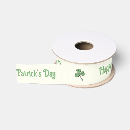 Prettig St. Patrick's Day Groene Shamrock Grosgrain Lint (Spoel)