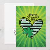 Prettig St. Patrick's Day Hart Feestdagenkaart (Voorkant / Achterkant)