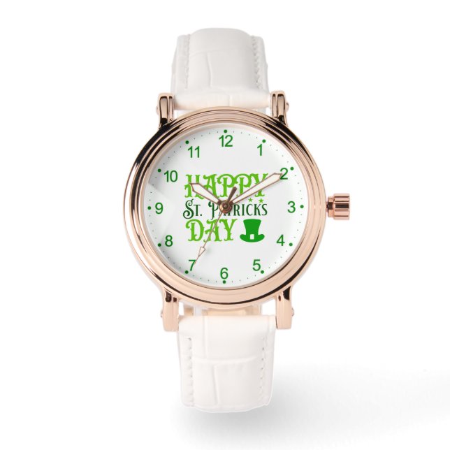 Prettig St. Patrick's Day Horloge (Voorkant)