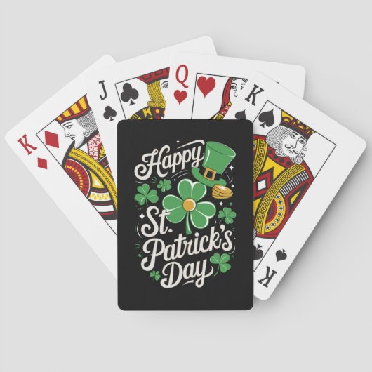 Prettig St Patrick's Day Iers erfgoed St Patty's Pokerkaarten (Achterkant)