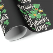 Prettig St. Patrick's Day Ierse Erfgoed St. Patty' Cadeaupapier (Rol Hoek)
