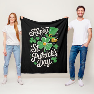 Prettig St. Patrick's Day Ierse Erfgoed St. Patty' Fleece Deken