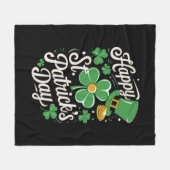 Prettig St. Patrick's Day Ierse Erfgoed St. Patty' Fleece Deken (Voorkant (Horizontaal))