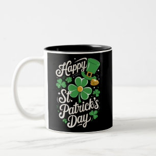 Prettig St Patrick's Day Ierse Erfgoed St Patty's  Tweekleurige Koffiemok