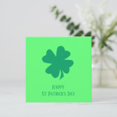 Prettig St. Patrick's Day Ierse groene klaver 2025 Feestdagenkaart (Staand voorkant)