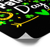 Prettig St. Patrick's Day Ierse klaver mannen vrou Poster (Hoek)