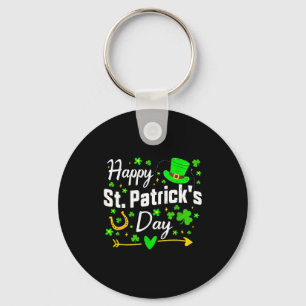 Prettig St. Patrick's Day Ierse klaver mannen vrou Sleutelhanger