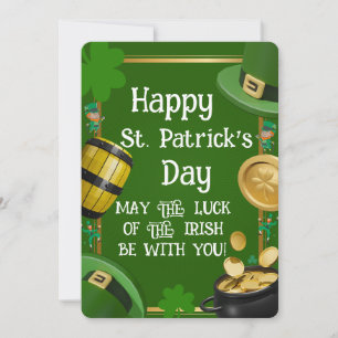 Prettig St. Patrick's Day - Ierse Zegen & Versierd Kaart
