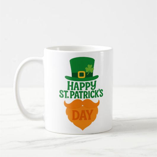 Prettig St. Patrick's Day Kabouterbaard en -hoed Koffiemok (Links)