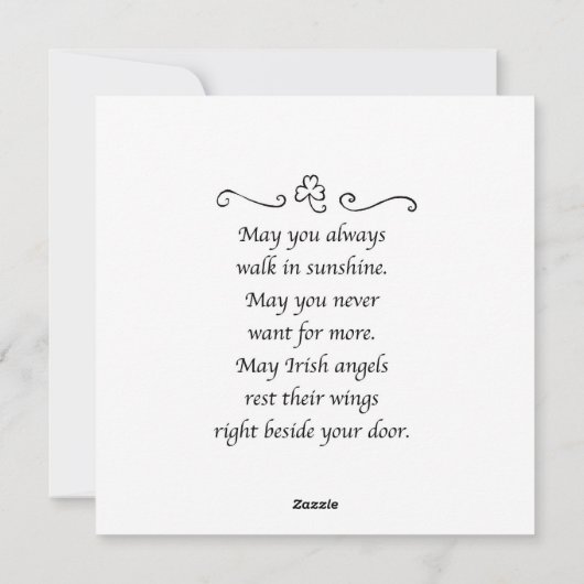 Prettig St. Patrick's Day Kangaroo Flat Kaart (Achterkant)