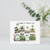 Prettig St. Patrick's Day katten Briefkaart (Staand voorkant)