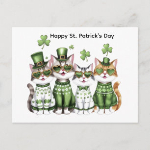 Prettig St. Patrick's Day katten Briefkaart