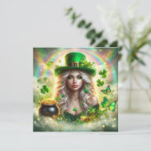 Prettig St. Patrick's Day kerstkaart (Staand voorkant)