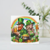 Prettig St. Patrick's Day kerstkaart (Staand voorkant)