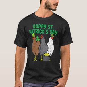 Prettig St. Patrick's Day Kip Grappige Boer Dieren T-shirt
