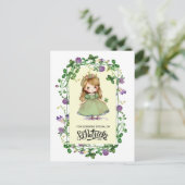 Prettig St. Patrick's Day. Klein Iers prinsesje Briefkaart (Staand voorkant)