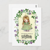 Prettig St. Patrick's Day. Klein Iers prinsesje Briefkaart (Voorkant / Achterkant)