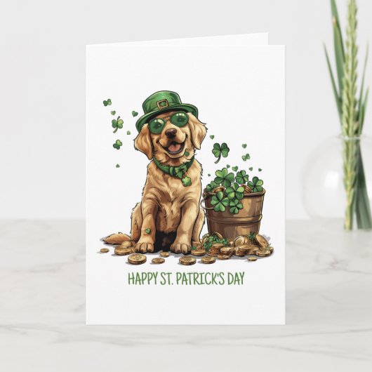 Prettig St. Patrick's Day Labrador Retriever hond Feestdagen Kaart (Voorkant)