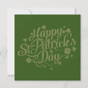 Prettig St Patrick's Day // Lege Shamrock Groeten Feestdagenkaart